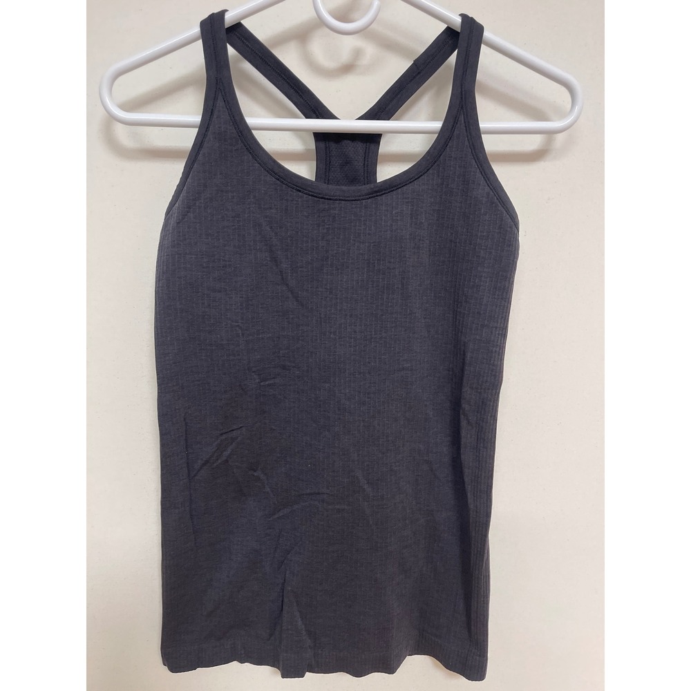 Lululemon Ebb to Street Tank Top Charcoal Grey Heather Racerback Seamless